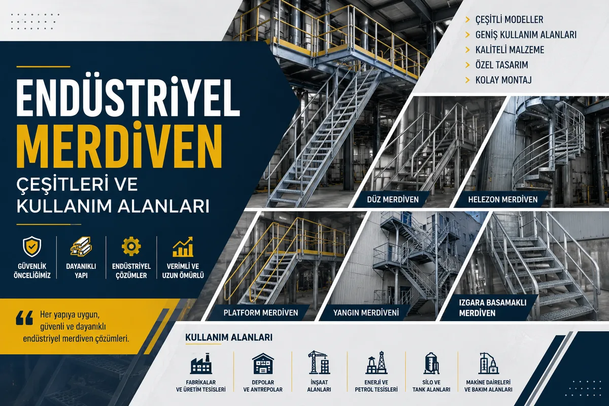 Endüstriyel Merdiven Çeşitleri ve Kullanım Alanları