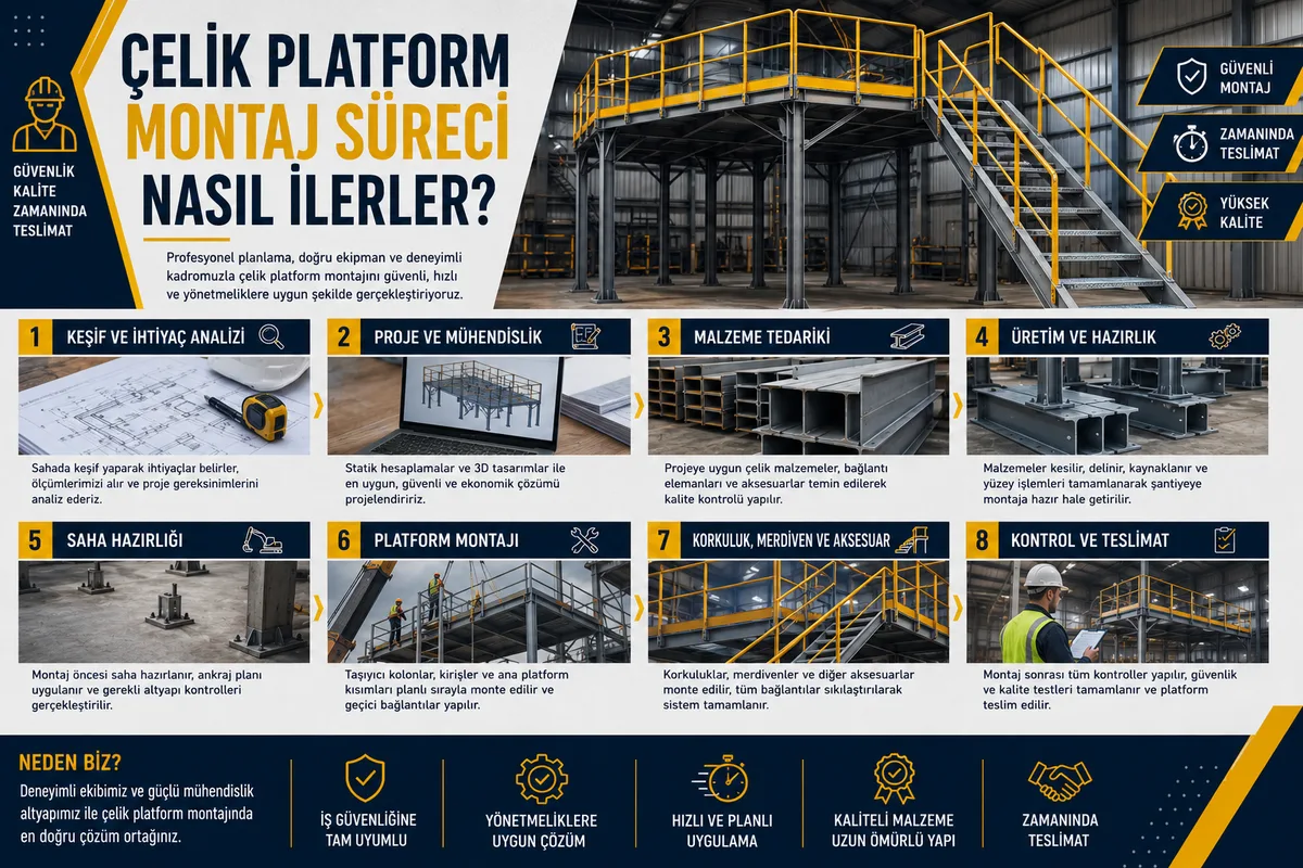 Çelik Platform Montaj Süreci Nasıl İlerler?