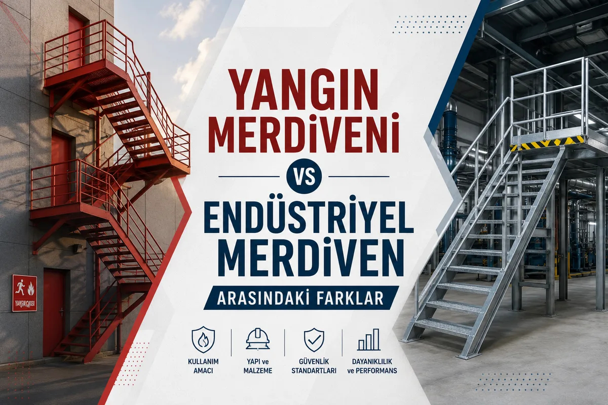 Yangın Merdiveni ile Endüstriyel Merdiven Arasındaki Farklar