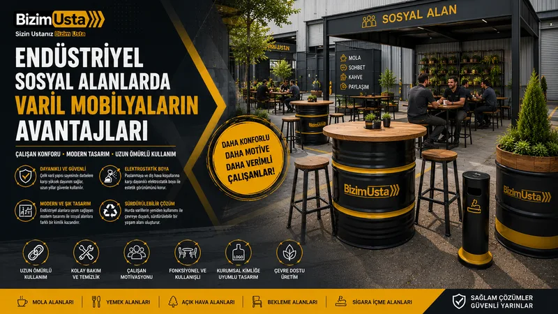Endüstriyel Sosyal Alanlarda Varil Mobilyaların Avantajları
