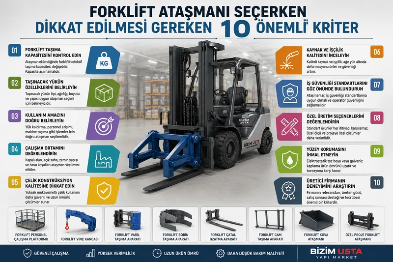 Forklift Ataşmanı Seçerken Dikkat Edilmesi Gereken 10 Önemli Kriter
