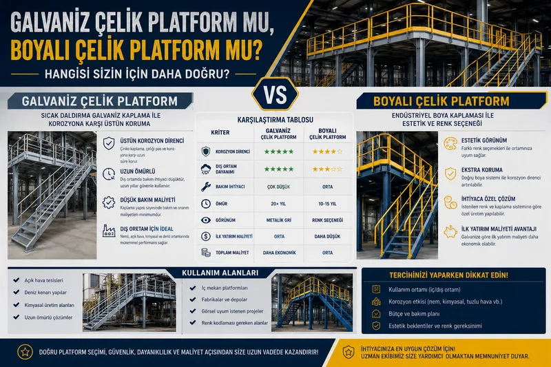 Galvaniz Çelik Platform mu, Boyalı Çelik Platform mu?