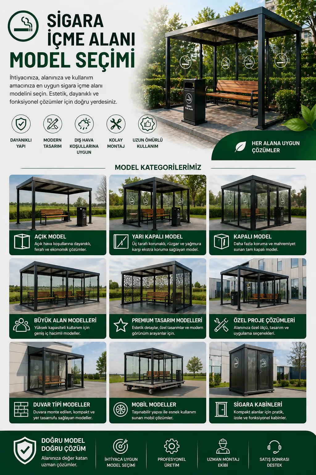 SİGARA İÇME ALANI MODELLERİ