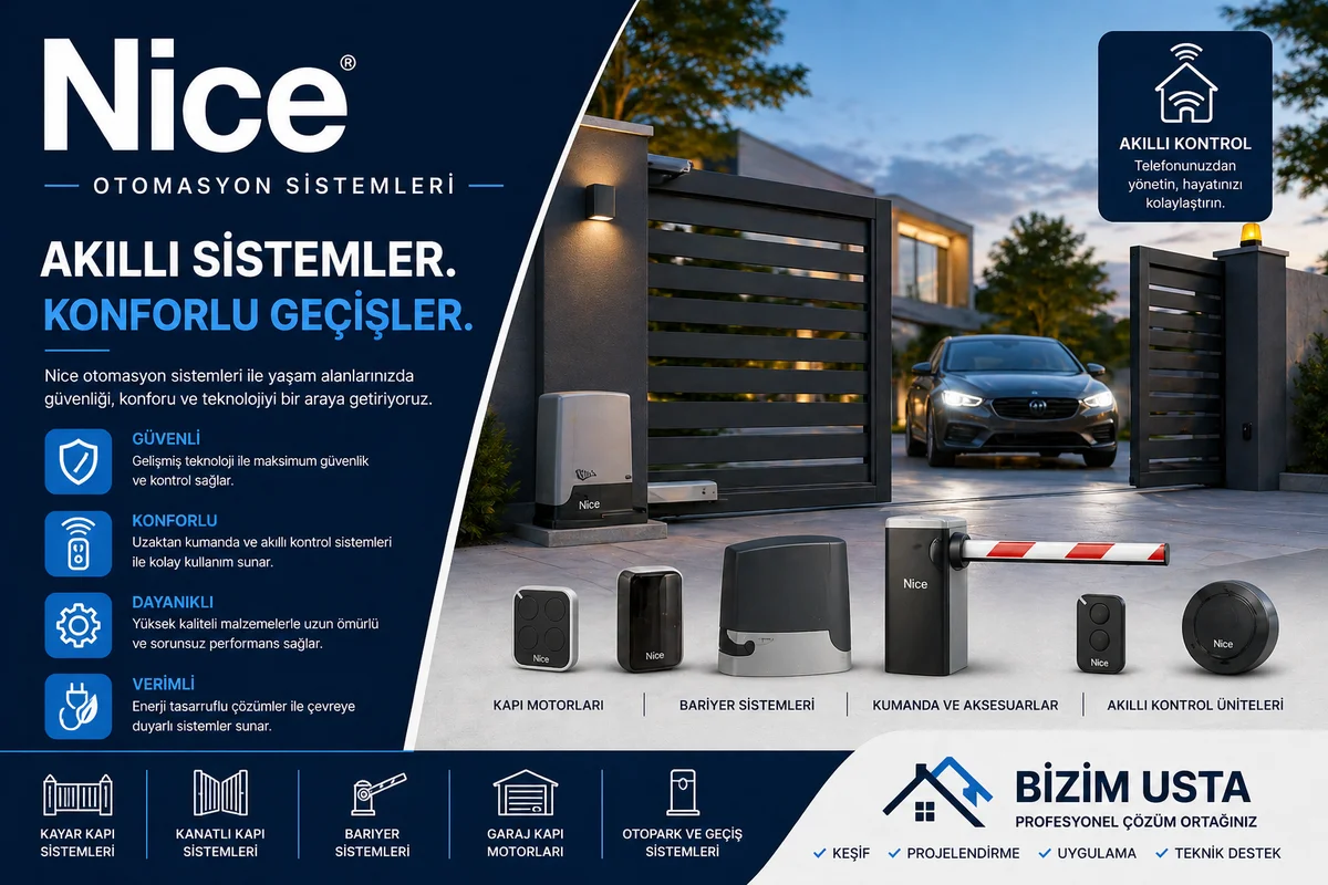 Nice Otomasyon Sistemleri | Akıllı Kapı ve Geçiş Çözümleri
