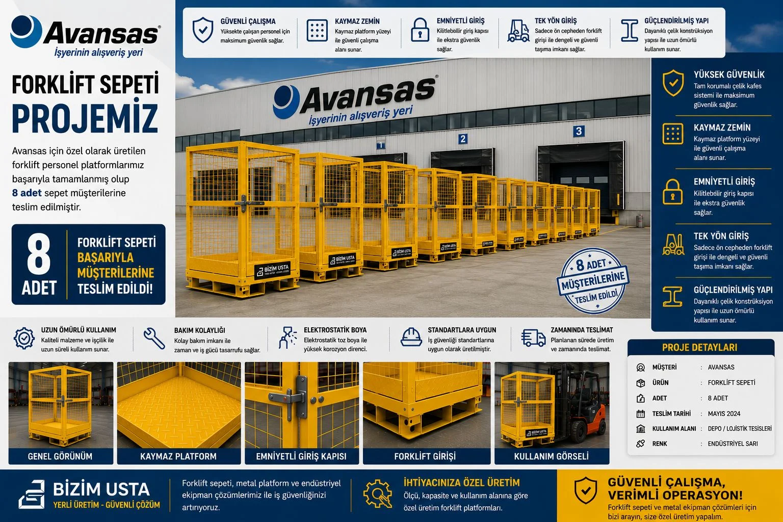 Avansas Forklift Sepeti Projemiz