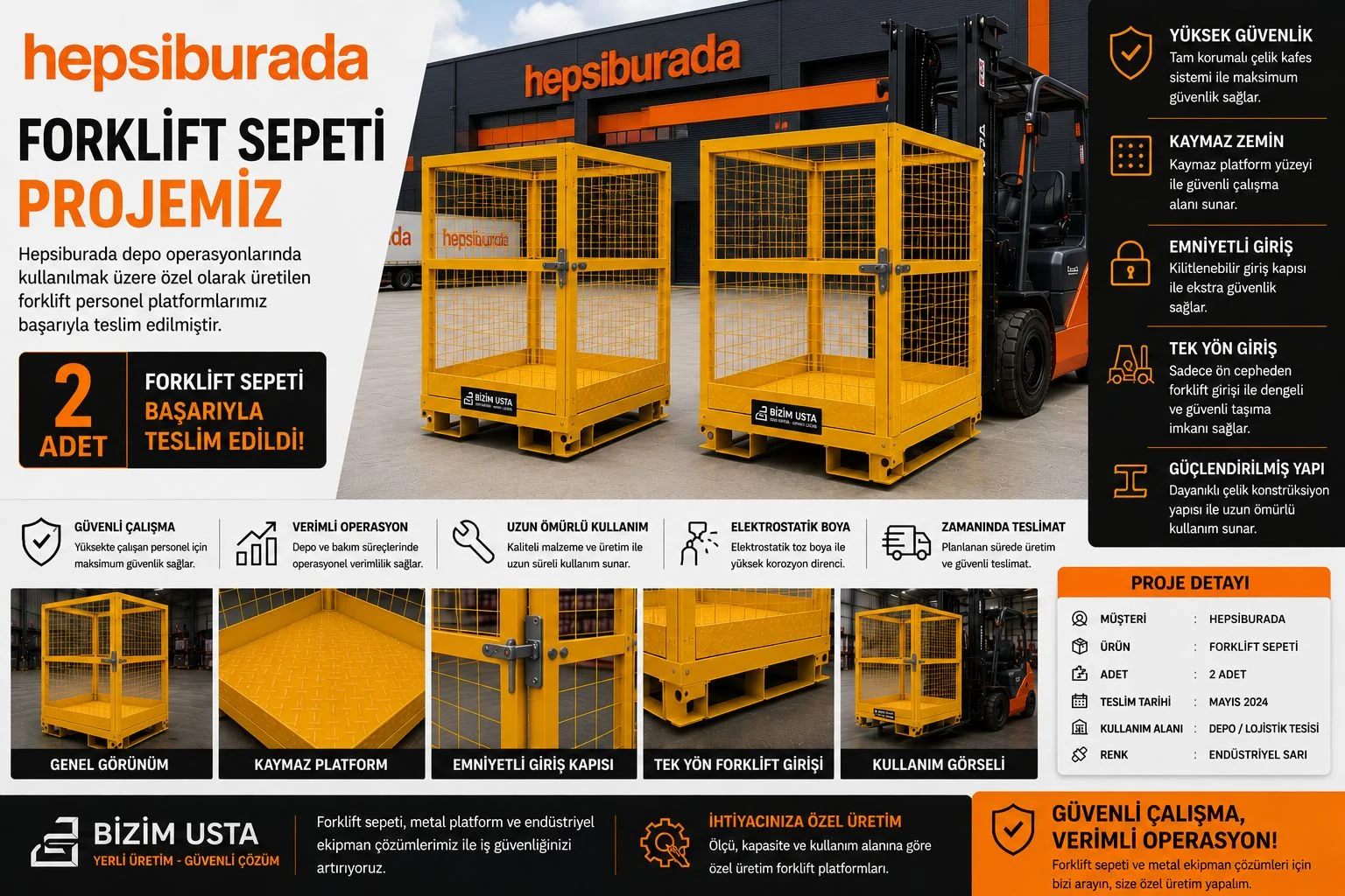 Hepsiburada Forklift Sepeti Projemiz