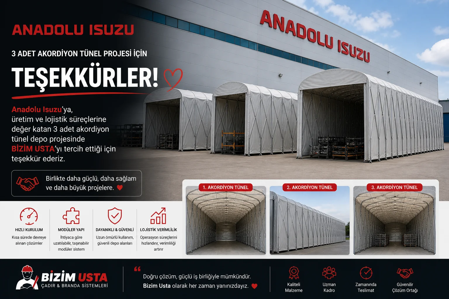 ANADOLU ISUZU AKORDİYON TÜNEL PROJESİ