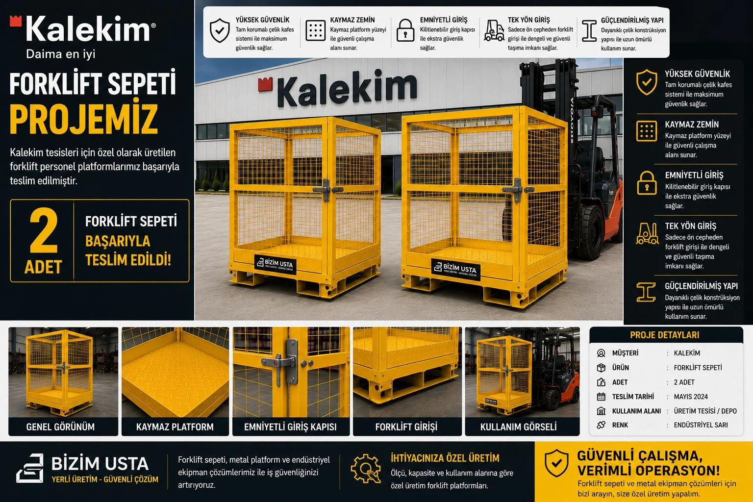 Kalekim Forklift Sepeti Projemiz