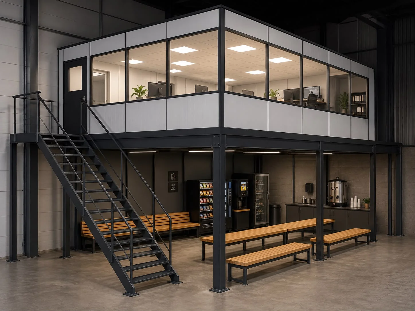 NEXA MEZZANINE Fabrika İçi Asma Kat ve Sosyal Mola Alanı