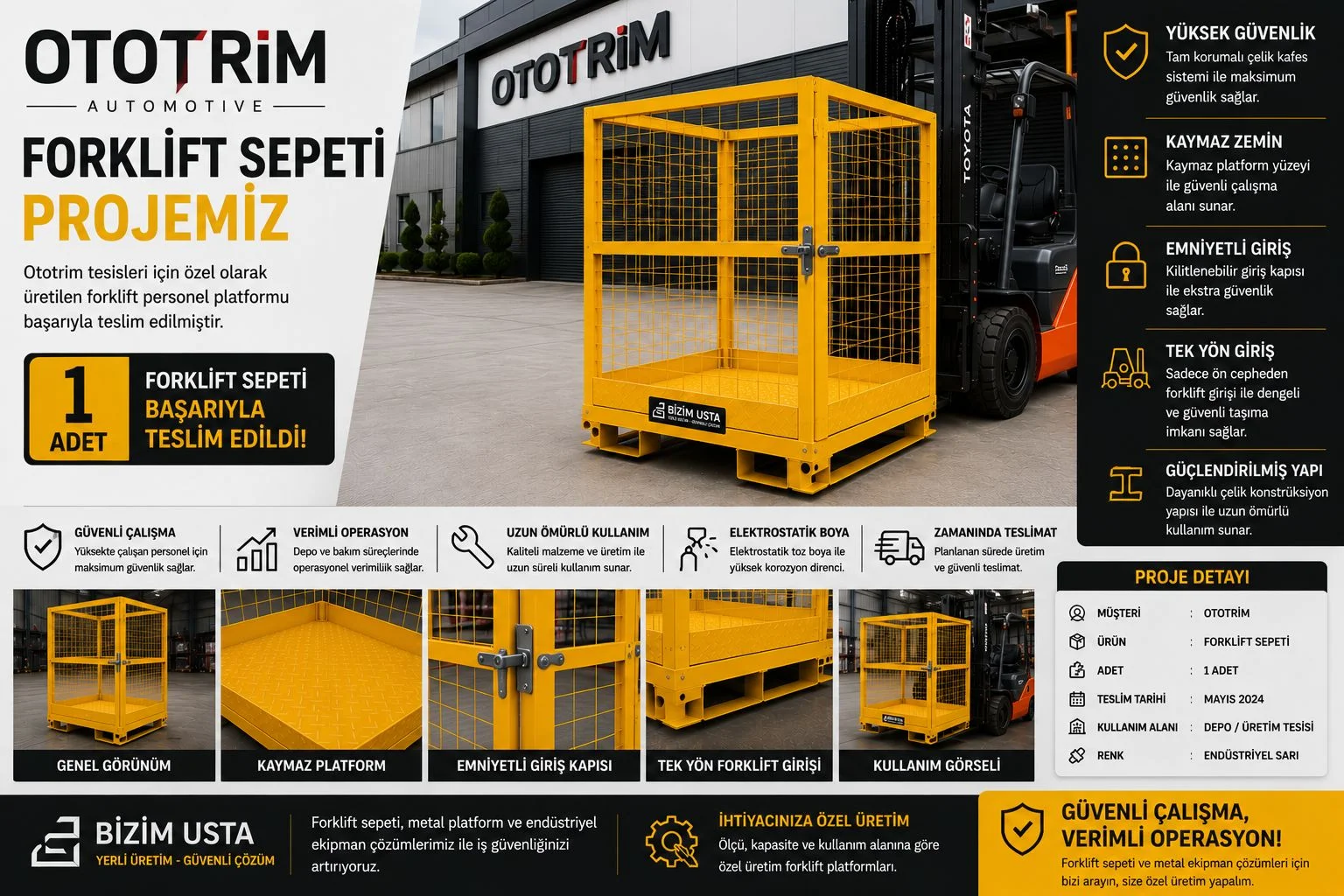 Ototrim Forklift Sepeti Projemiz