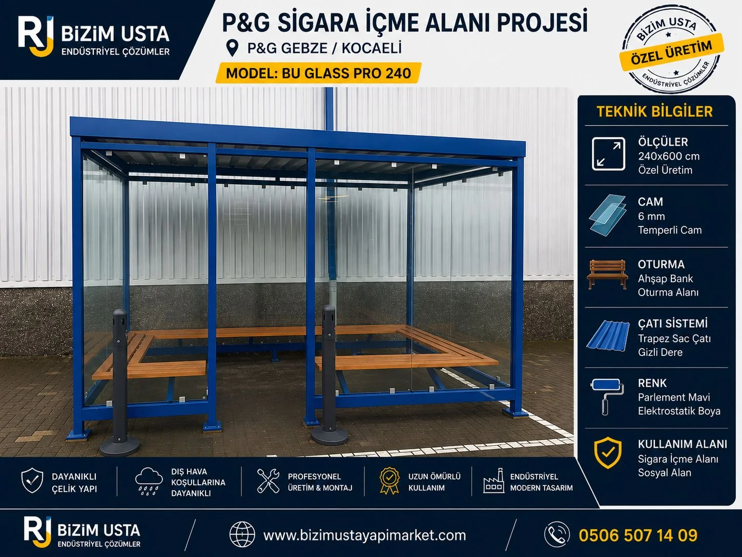 P&G Gebze Sigara İçme Alanı