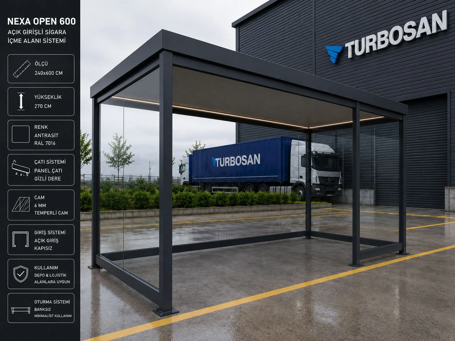 Turbosan Lojistik Sigara İçme Alanı