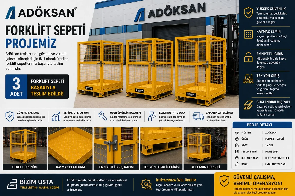 Adöksan Forklift Sepeti Projemiz