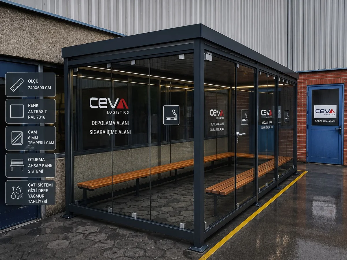 CEVA Lojistik Depolama Alanı Sigara İçme Alanı