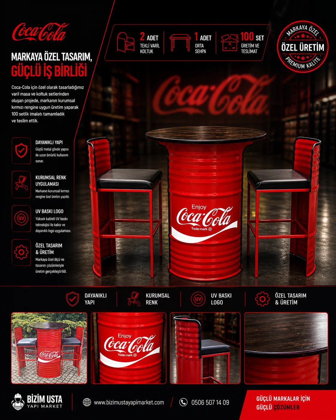 COCA-COLA VARİL KOLTUK MASA PROJESİ