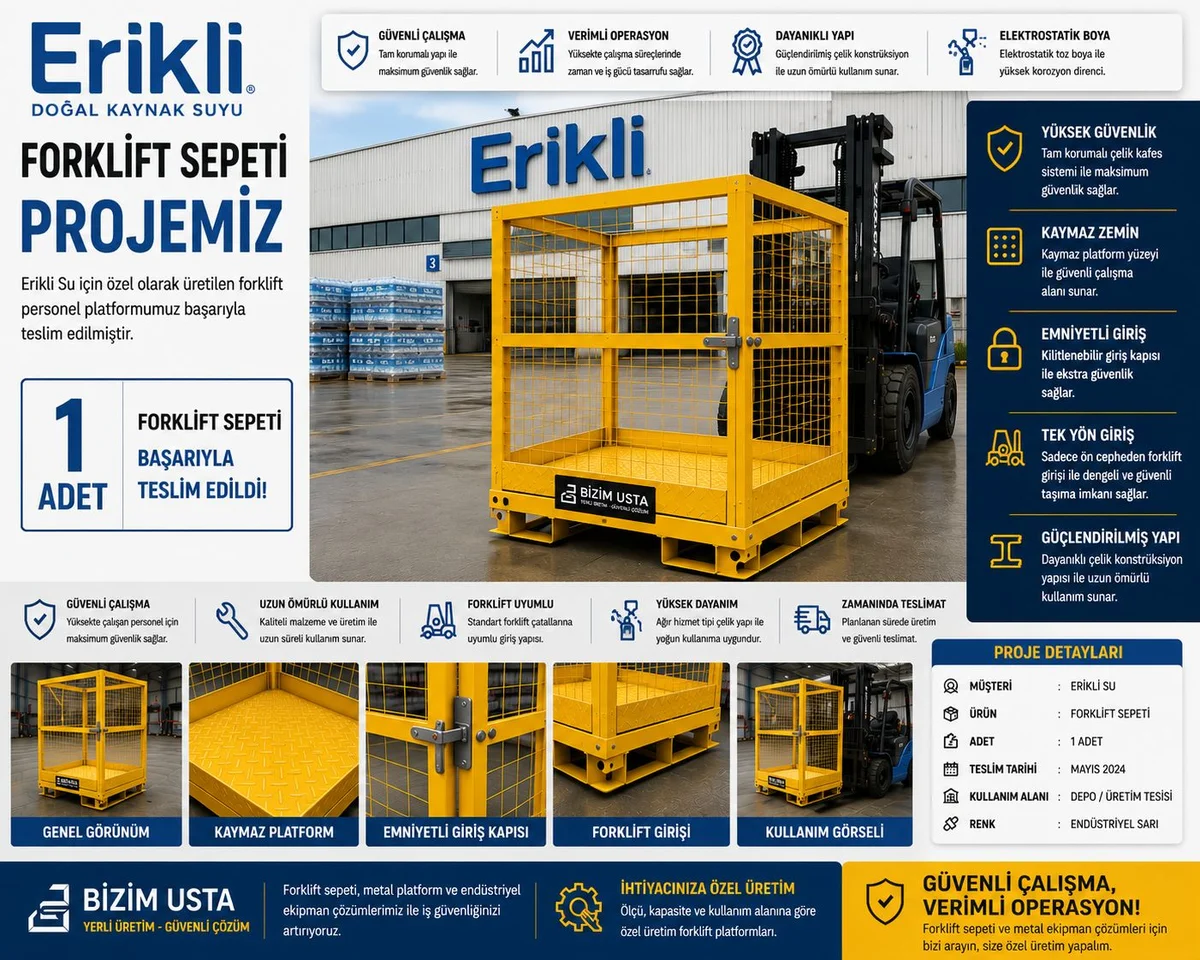 Erikli Su Forklift Sepeti Projemiz