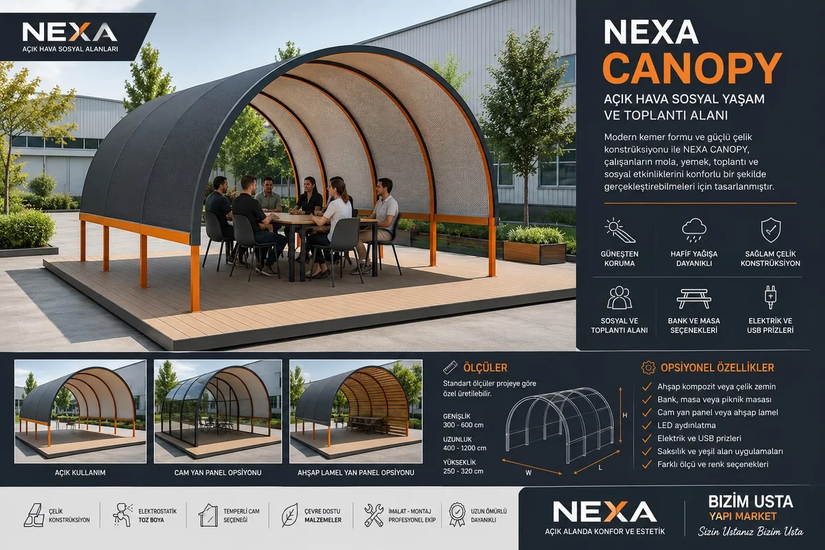 NEXA CANOPY Açık Hava Sosyal Yaşam ve Toplantı Alanı