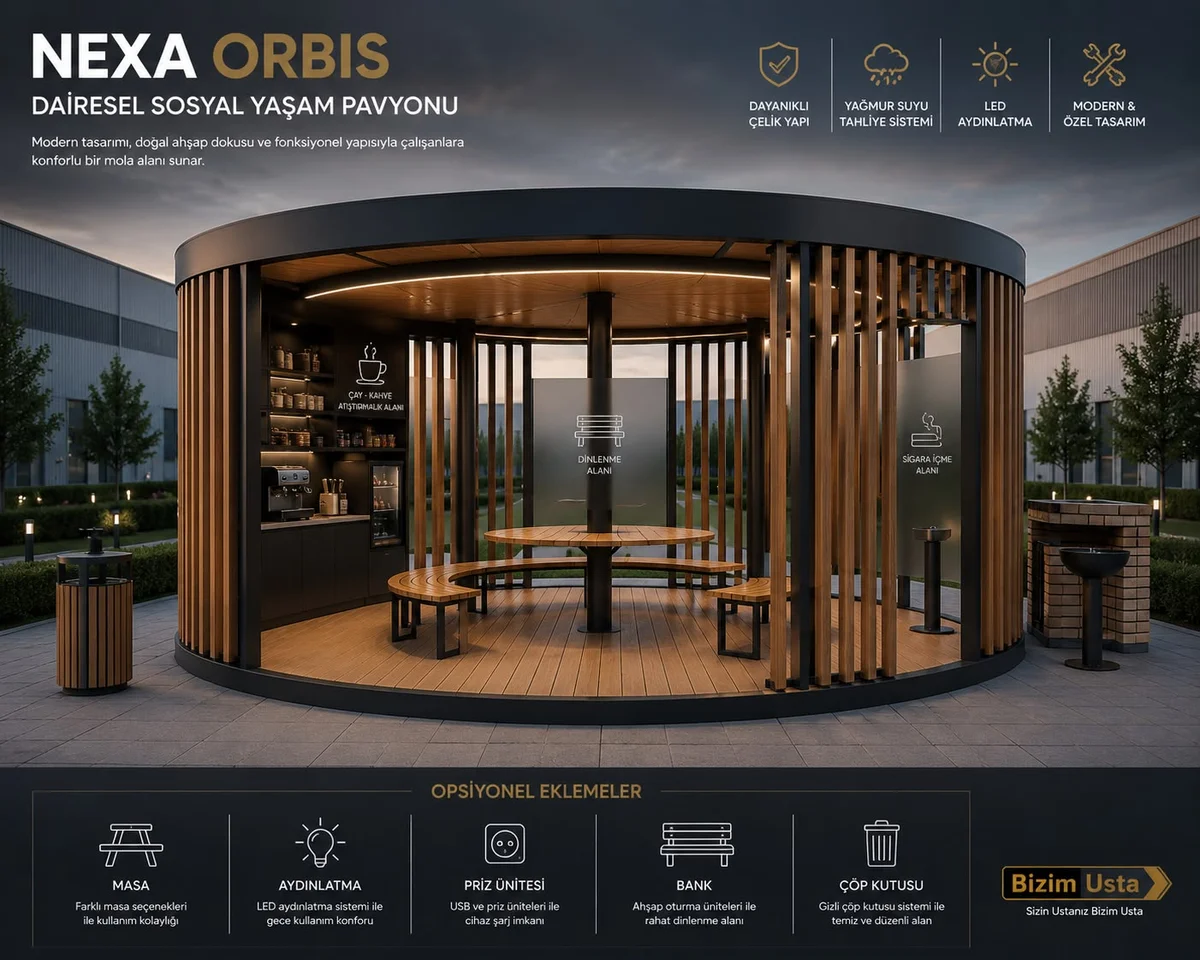 NEXA ORBIS Dairesel Sigara İçme Alanı