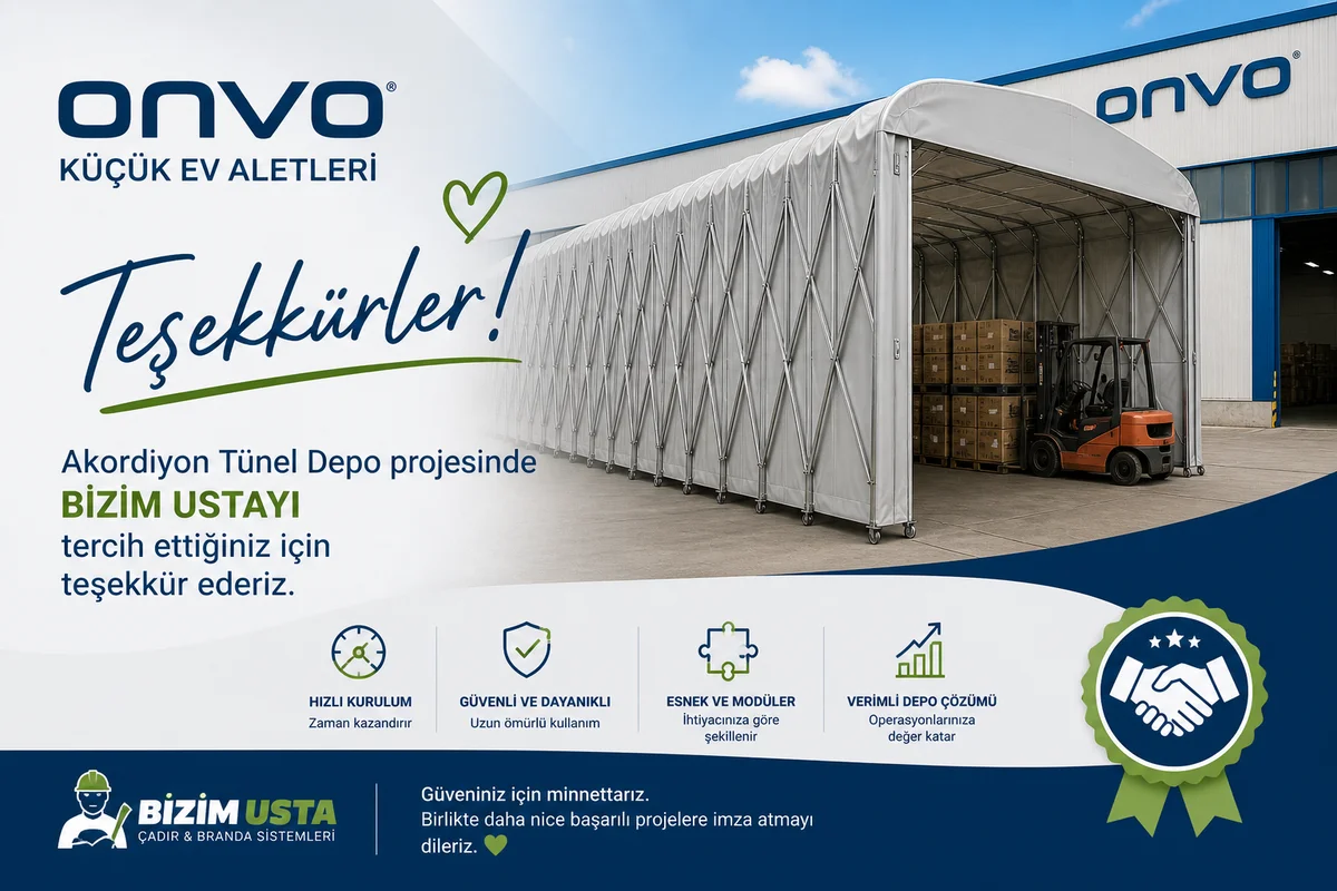 ONVO TV KÜÇÜK EV ALETLERİ AKORDİYON TÜNEL PROJESİ