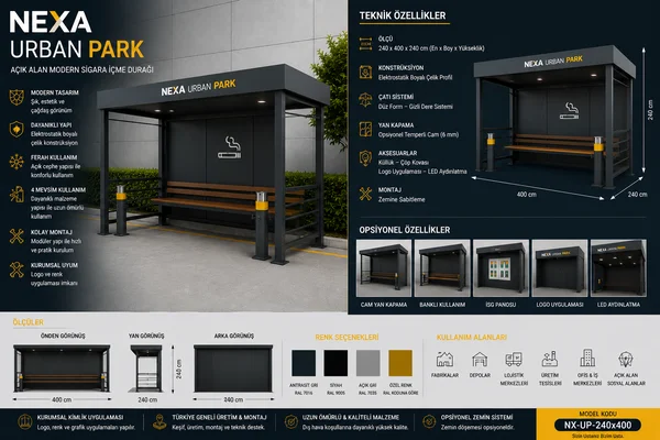 NEXA Urban Park Premium Açık Alan Sosyal Alan & Sigara İçme Durağı