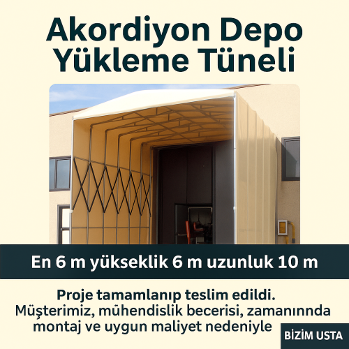 AKORDİYON TÜNEL ÜRÜN YÜKLEME BOŞALTMA ALANI