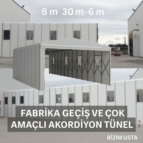 Akordiyon Tünel Açılır Kapanır Depo Model 2