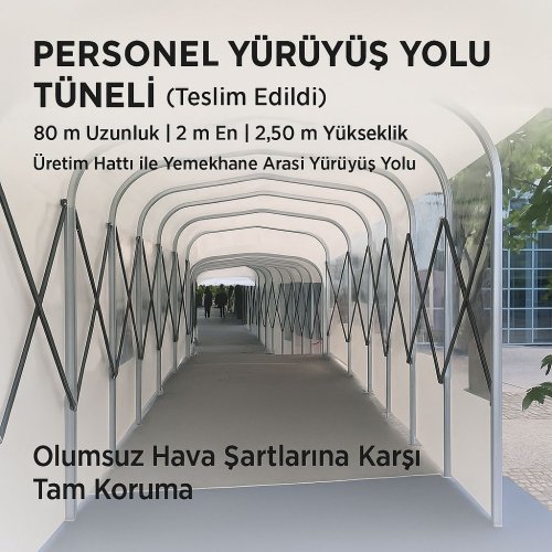 Akordiyon Tünel Yaya Yürüyüş Yolu Model 18