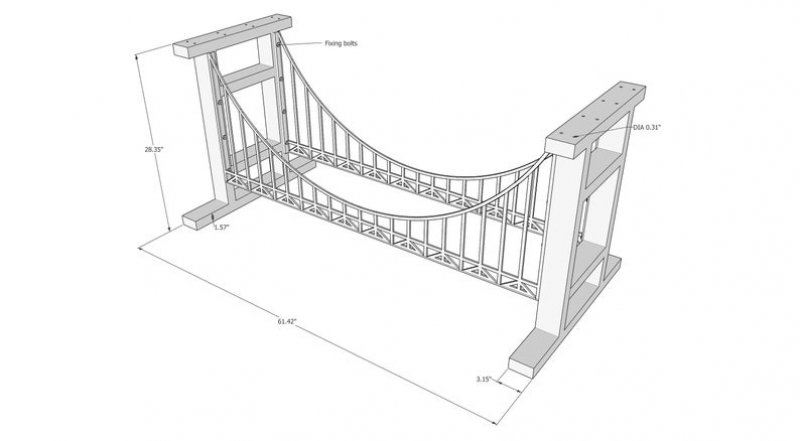 Dekoratif Masa Ayağı Model Boğaz Köprüsü
